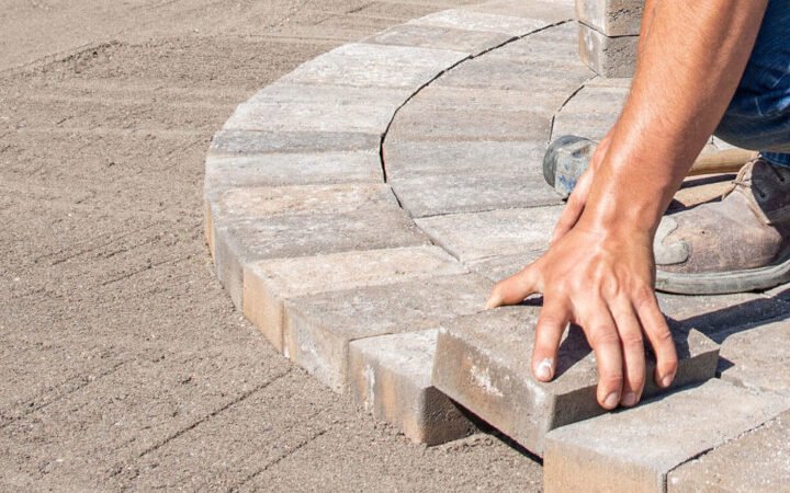 What is the process of installing paver stones?