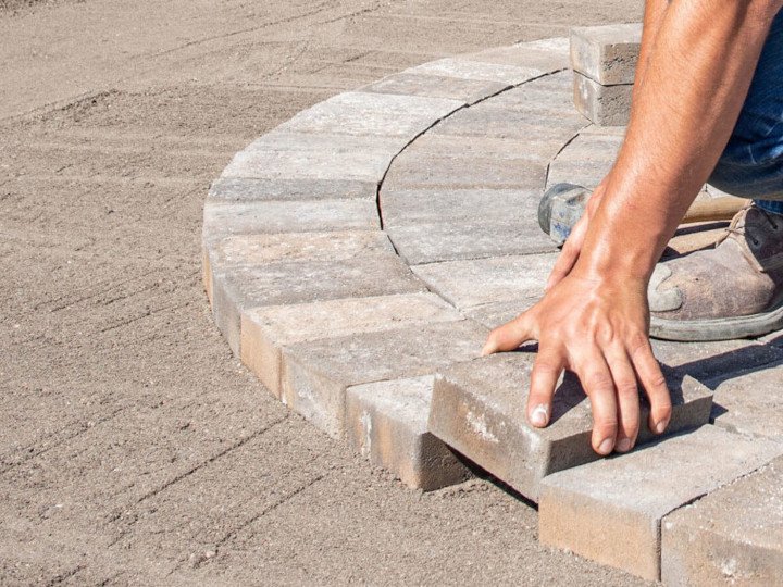 What is the process of installing paver stones?