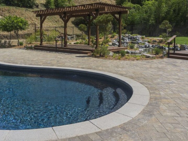 Can paver stones be used around pool areas?